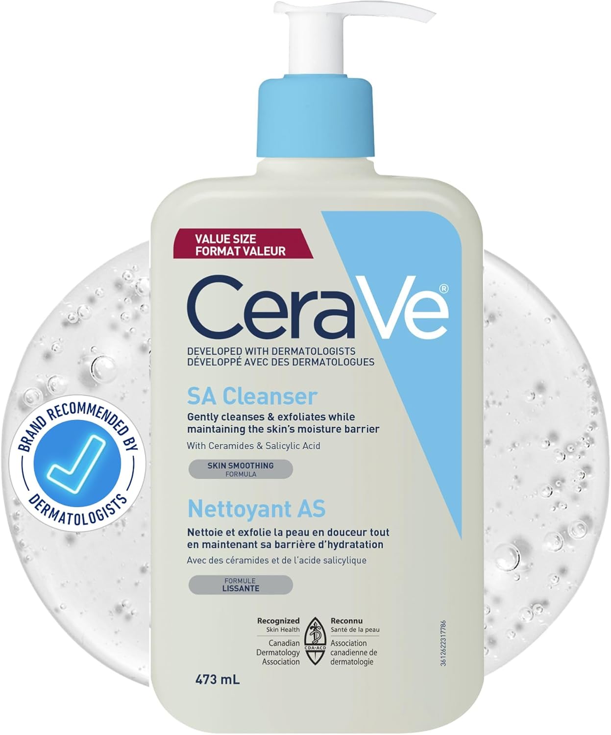Le nettoyant et la lotion à l’acide salicylique CeraVe aident à nettoyer, exfolier et hydrater la peau en douceur tout en maintenant la barrière d’hydratation de la peau