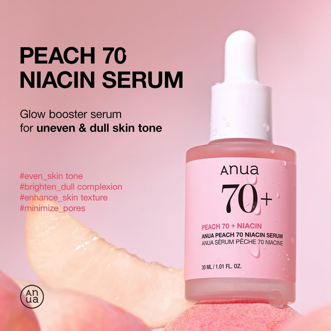 ANUA Pêche 70 % Niacinamide Sérum/éclaircissant sérum hydratant pour le visage traitement de l’hyperpigmentation réduisant la mélanine beauté propre quotidienne (1.01 fl.oz / 30ml) - Image 2