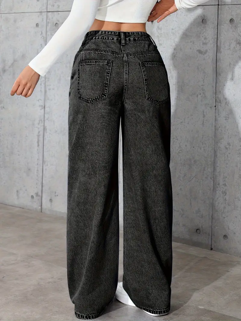 Jeans en Denim Lavé Vintage pour Femmes - Image 2