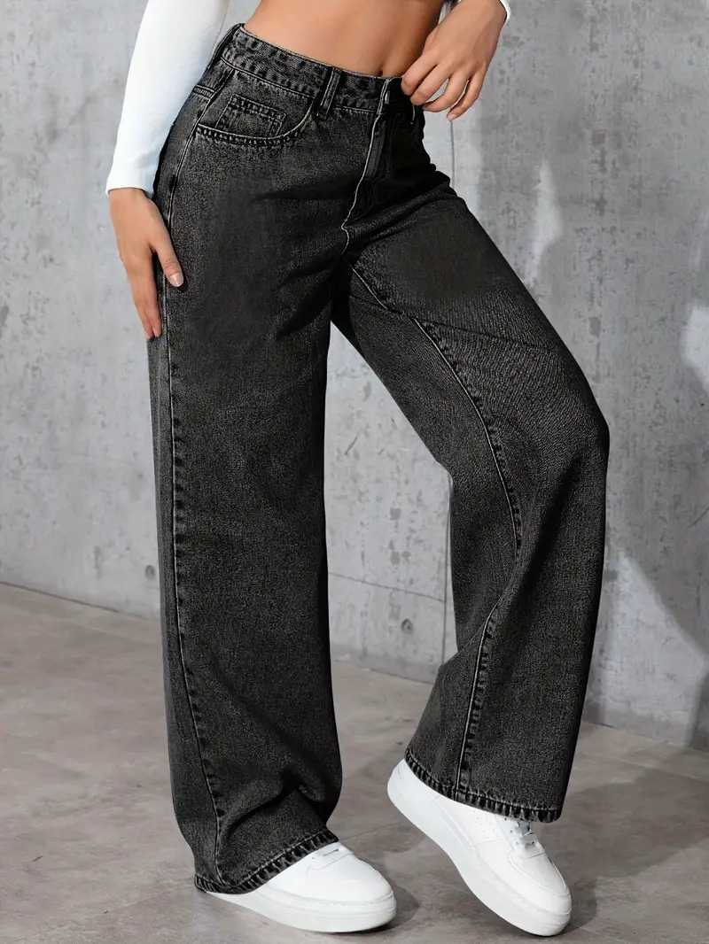 Jeans en Denim Lavé Vintage pour Femmes - Image 3