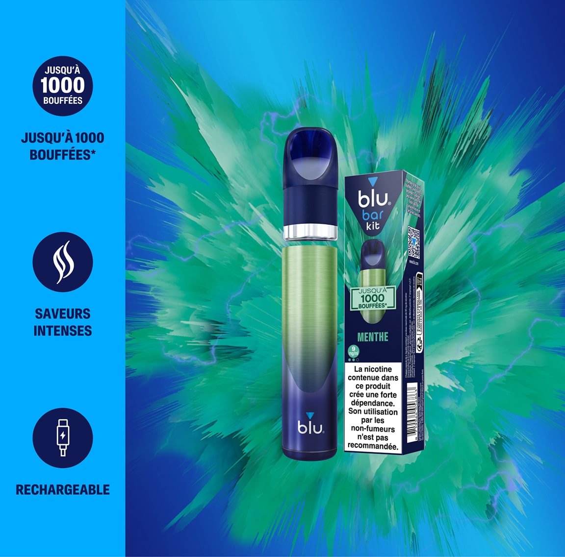 Puff électronique rechargeable