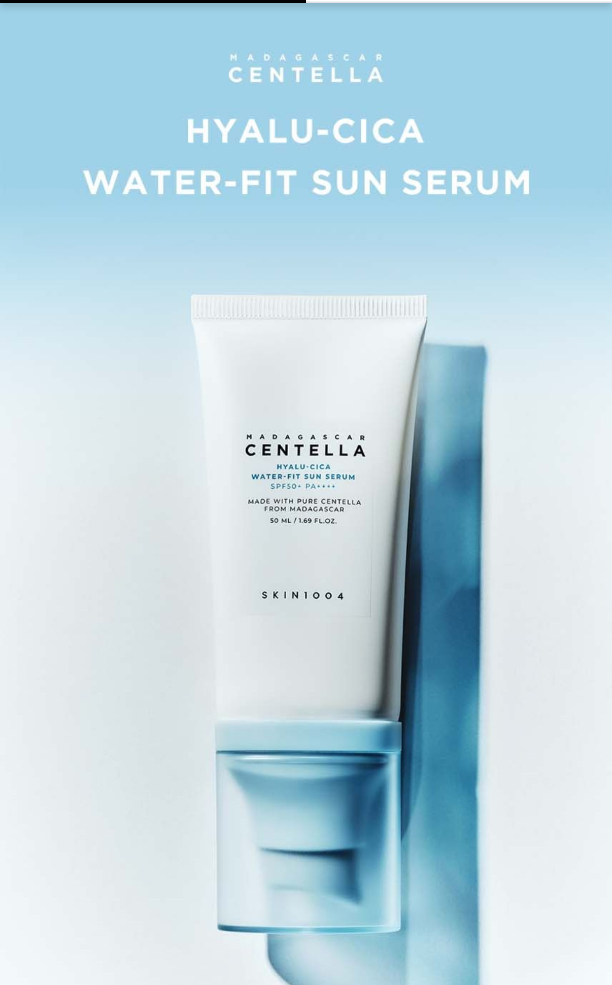 Crème solaire skin 1004 - Madagascar centella