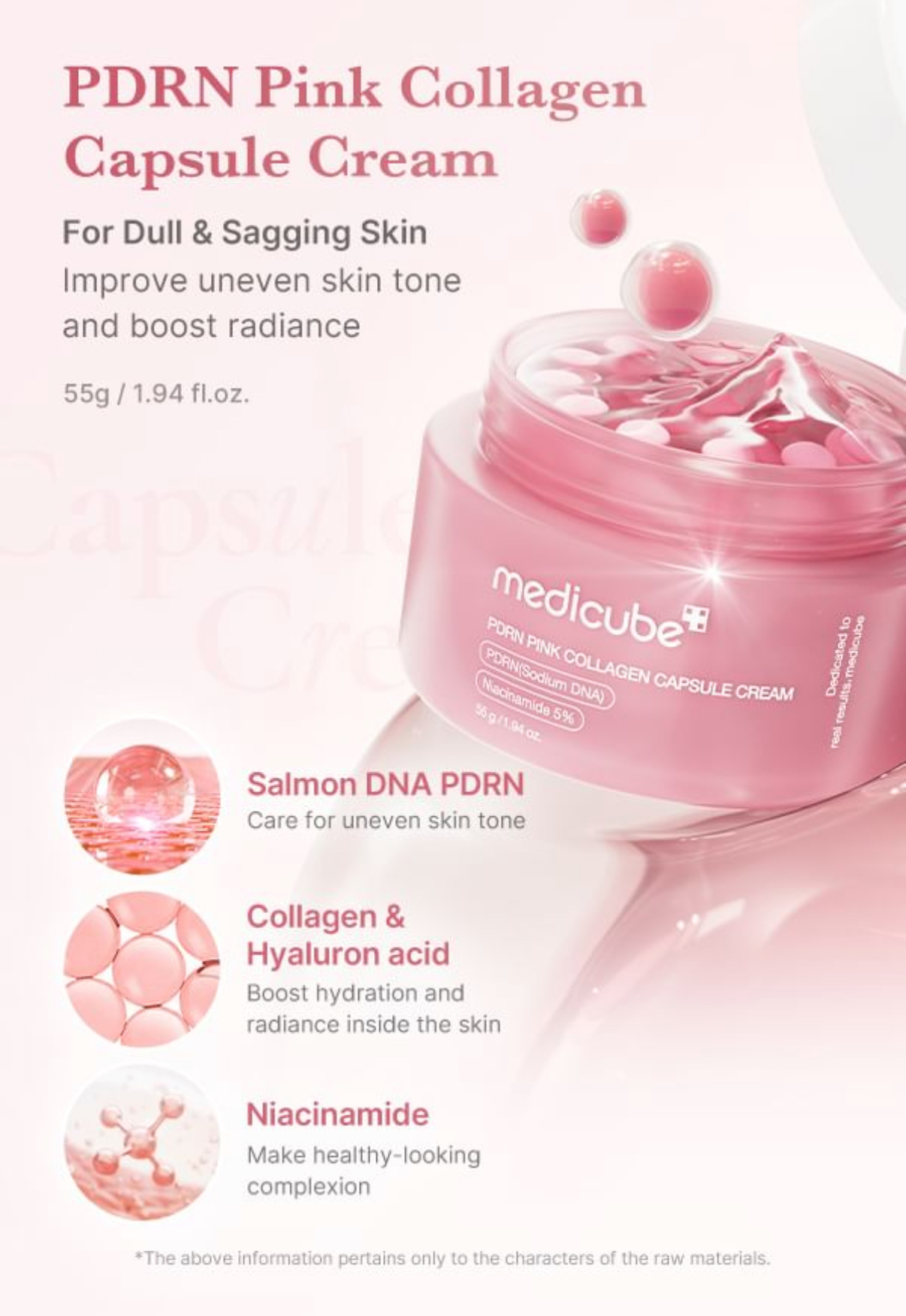 medicube - PDRN Pink Collagen Capsule Cream - Crème