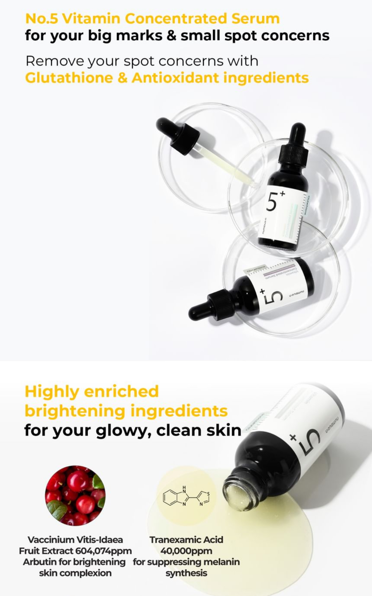 numbuzin - No.5 Vitamin Concentrated Serum - Sérum concentré en vitamines - Image 2
