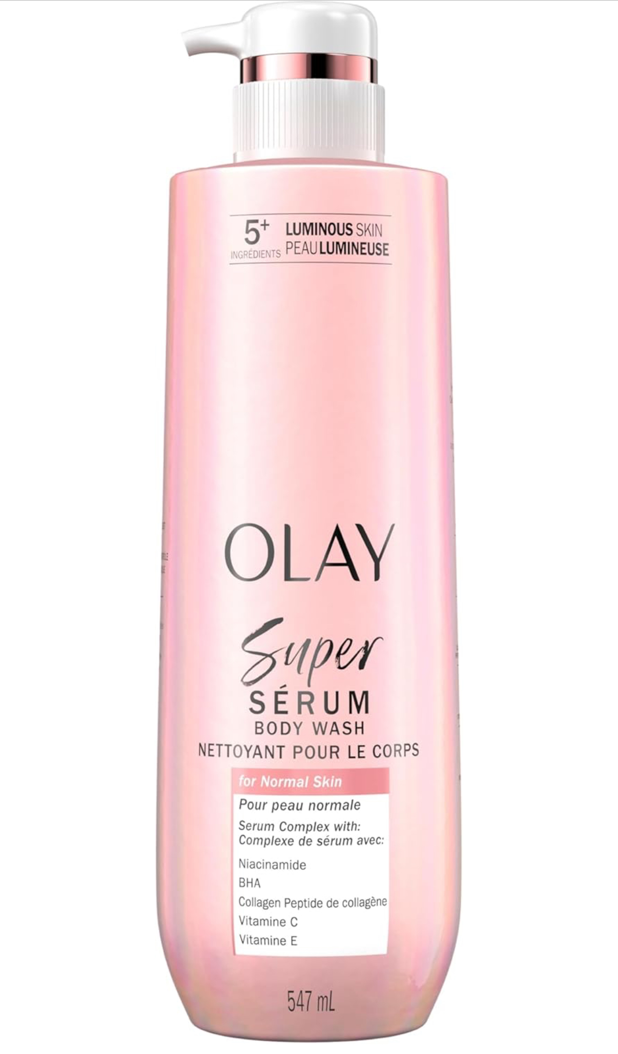 Olay Super Serum Gel douche pour peau normale, complexe sérum pour peau lumineuse, 547 ml - Image 2