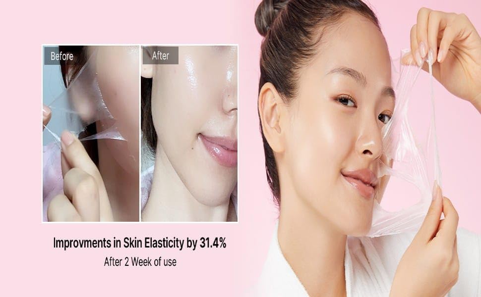 Medicube Collagen Overnight Wrapping Peel Off Facial Mask Pack - Soin de l’élasticité et de l’hydratation, réduit le relâchement et le teint terne - Collagène hydrolysé pour une peau éclatante - Soins de la peau coréens, 75ml, 2.53 fl.oz - Image 4